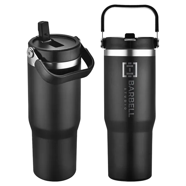 Custom Tollara 30 oz Vacuum Insulated Tumbler with Flip Top Spout
