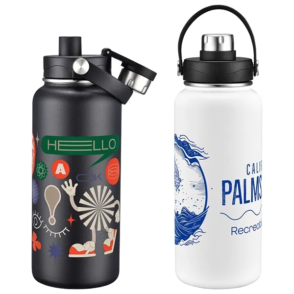Bresso 34 oz Vacuum Insulated Bottle with Twist Top Spout