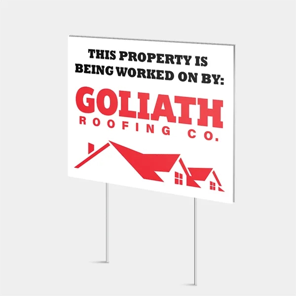 Custom 24" x 18" Corrugated Sign - 2 Colors, 2 Sides