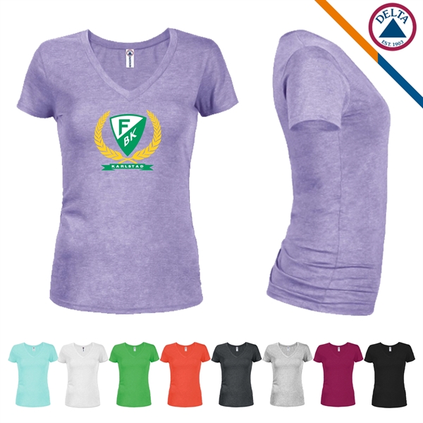 Delta Apparel® 4.3 oz 100% Cotton Junior Tees - Delta Apparel® 4.3 oz 100% Cotton Junior Tees - Image 1 of 5