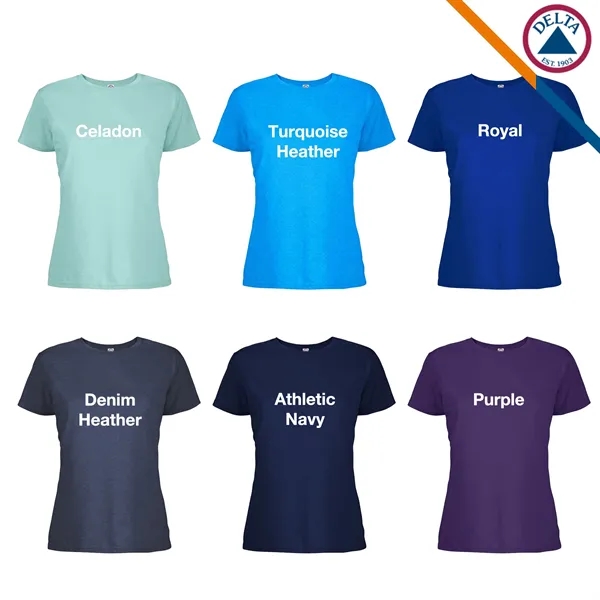 Delta Apparel® 4.3 Oz 100% Micro-Polyester T-Shirts - Delta Apparel® 4.3 Oz 100% Micro-Polyester T-Shirts - Image 4 of 5