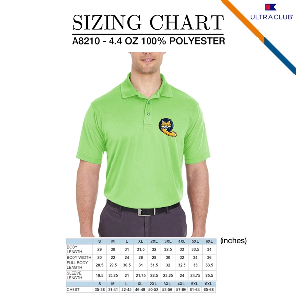 Ultra Club® Men's Cool & Dry Polo Shirt - Ultra Club® Men's Cool & Dry Polo Shirt - Image 2 of 6