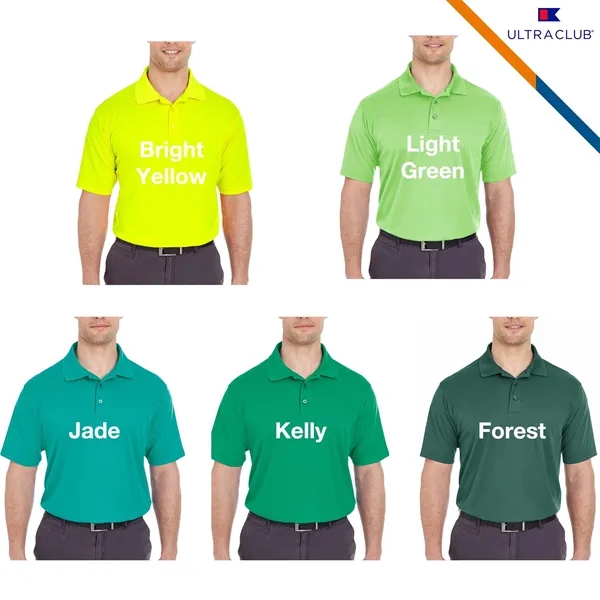 Ultra Club® Men's Cool & Dry Polo Shirt - Ultra Club® Men's Cool & Dry Polo Shirt - Image 5 of 6