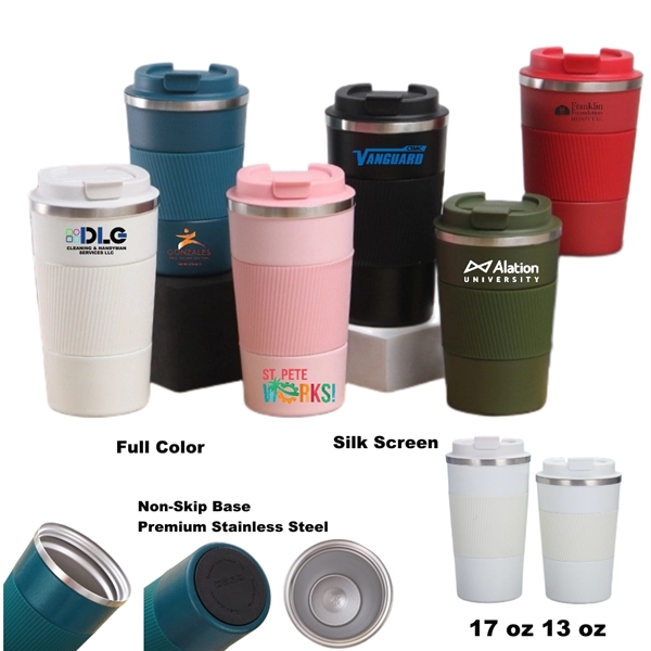 13/17 oz Insulated Double Wall Stainless Travel Coffee Mug - 13/17 oz Insulated Double Wall Stainless Travel Coffee Mug - Image 0 of 16