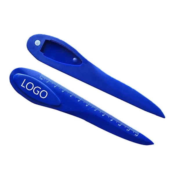 Plastic letter opener with bookmark and ruler - Plastic letter opener with bookmark and ruler - Image 1 of 2
