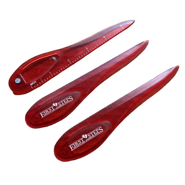 Plastic letter opener with bookmark and ruler - Plastic letter opener with bookmark and ruler - Image 2 of 2
