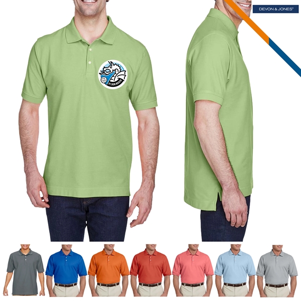 Devon & Jones® Men's Short-Sleeve Polo Shirt - Devon & Jones® Men's Short-Sleeve Polo Shirt - Image 1 of 7