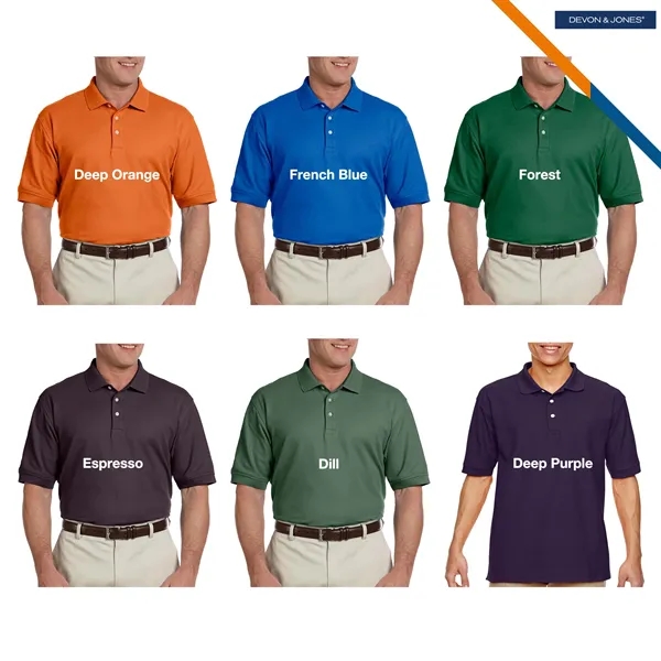 Devon & Jones® Men's Short-Sleeve Polo Shirt - Devon & Jones® Men's Short-Sleeve Polo Shirt - Image 6 of 7
