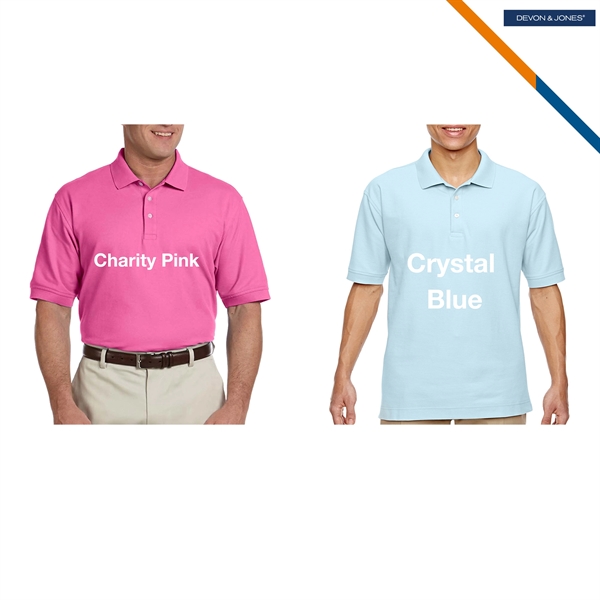 Devon & Jones® Men's Short-Sleeve Polo Shirt - Devon & Jones® Men's Short-Sleeve Polo Shirt - Image 7 of 7