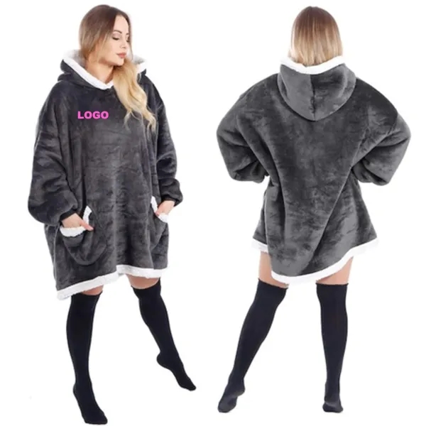 Oversized Lazy Blanket Pullover Hoodie - Oversized Lazy Blanket Pullover Hoodie - Image 0 of 3