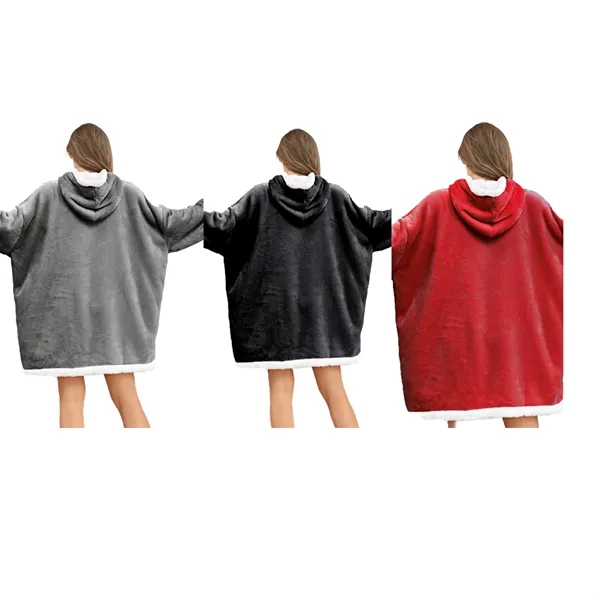 Oversized Lazy Blanket Pullover Hoodie - Oversized Lazy Blanket Pullover Hoodie - Image 2 of 3