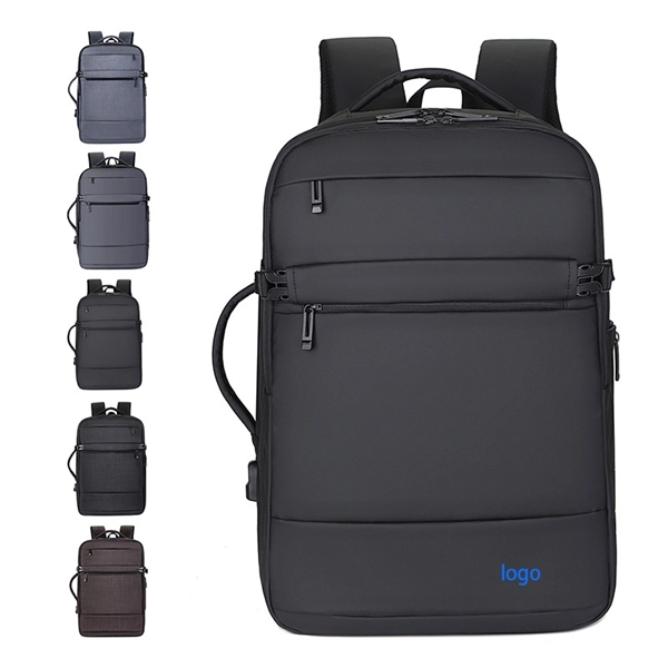 Black School Backpack With Laptop Compartment - Black School Backpack With Laptop Compartment - Image 0 of 4