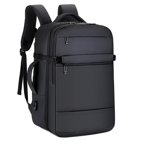 Black School Backpack With Laptop Compartment - Black School Backpack With Laptop Compartment - Image 1 of 4