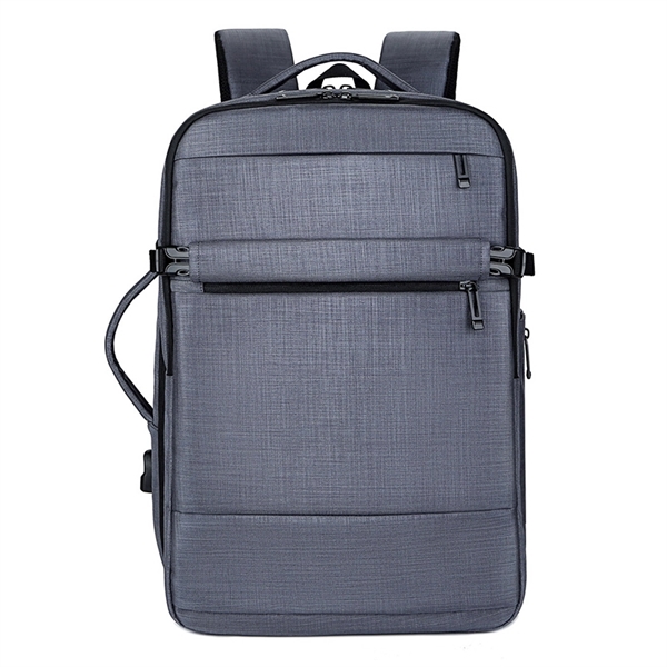 Black School Backpack With Laptop Compartment - Black School Backpack With Laptop Compartment - Image 2 of 4