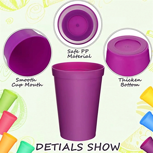 8 Pcs Rainbow Plastic Cups - 8 Pcs Rainbow Plastic Cups - Image 2 of 2