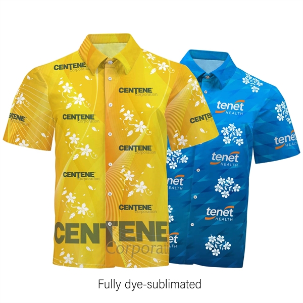 Unisex Dye Sublimated Poplin Shirt - Polyester - Unisex Dye Sublimated Poplin Shirt - Polyester - Image 1 of 2