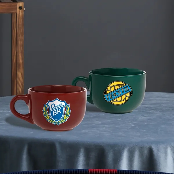 18 oz. Splosh Ceramic Cappuccino Mugs - 18 oz. Splosh Ceramic Cappuccino Mugs - Image 1 of 5