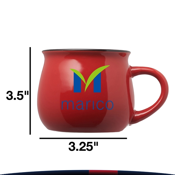 12 oz. Glimp Two Tone Pottery Mugs - 12 oz. Glimp Two Tone Pottery Mugs - Image 2 of 5