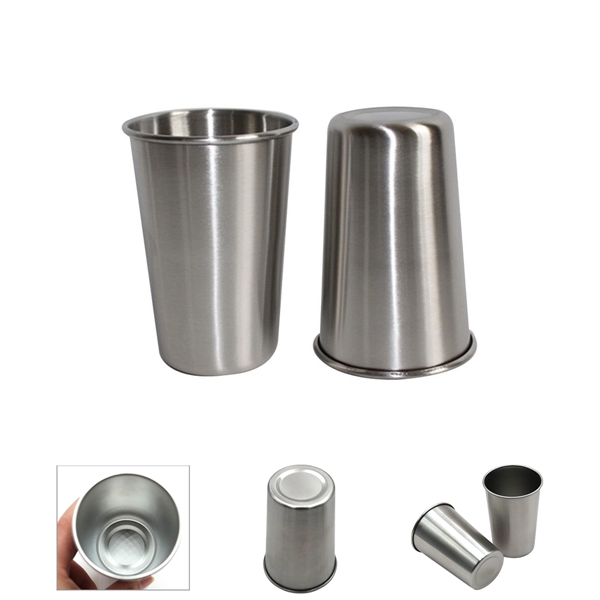 16 Oz Stainless Steel Pint Cup - 16 Oz Stainless Steel Pint Cup - Image 1 of 2