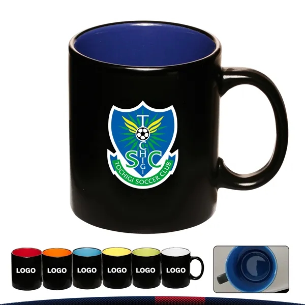 11 oz. Trin Matte Two-Tone Coffee Mugs - 11 oz. Trin Matte Two-Tone Coffee Mugs - Image 0 of 9