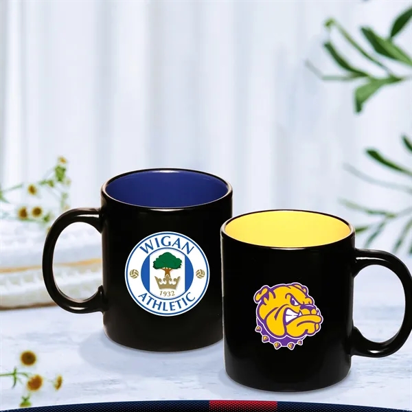 11 oz. Trin Matte Two-Tone Coffee Mugs - 11 oz. Trin Matte Two-Tone Coffee Mugs - Image 1 of 9