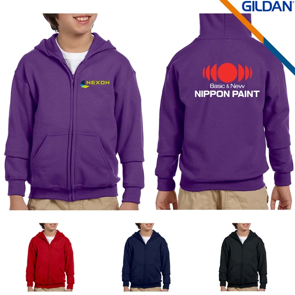 Gildan® Heavy Blend Youth Full Zipper Sweatshirts - Gildan® Heavy Blend Youth Full Zipper Sweatshirts - Image 1 of 10