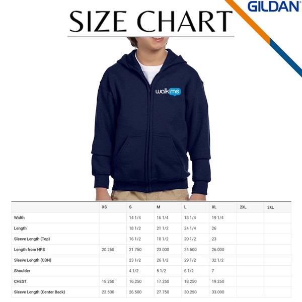 Gildan® Heavy Blend Youth Full Zipper Sweatshirts - Gildan® Heavy Blend Youth Full Zipper Sweatshirts - Image 2 of 10
