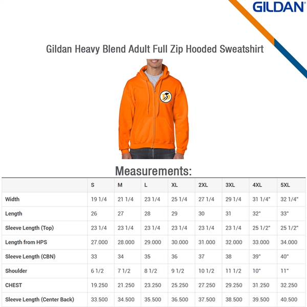 Gildan® 7.5oz Adult Full Zip Hooded Sweatshirts - Gildan® 7.5oz Adult Full Zip Hooded Sweatshirts - Image 2 of 5