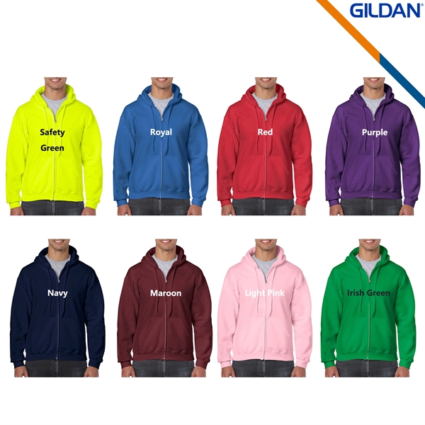 Gildan® 7.5oz Adult Full Zip Hooded Sweatshirts - Gildan® 7.5oz Adult Full Zip Hooded Sweatshirts - Image 4 of 5