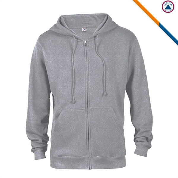 Delta Apparel® Adult Zip Hoodie Sweatshirts - Delta Apparel® Adult Zip Hoodie Sweatshirts - Image 4 of 11