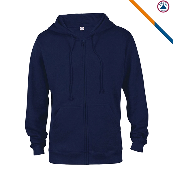 Delta Apparel® Adult Zip Hoodie Sweatshirts - Delta Apparel® Adult Zip Hoodie Sweatshirts - Image 8 of 11