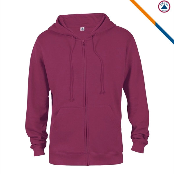 Delta Apparel® Adult Zip Hoodie Sweatshirts - Delta Apparel® Adult Zip Hoodie Sweatshirts - Image 9 of 11