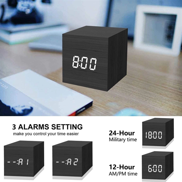 Cube LED Alarm Clock - Cube LED Alarm Clock - Image 3 of 6