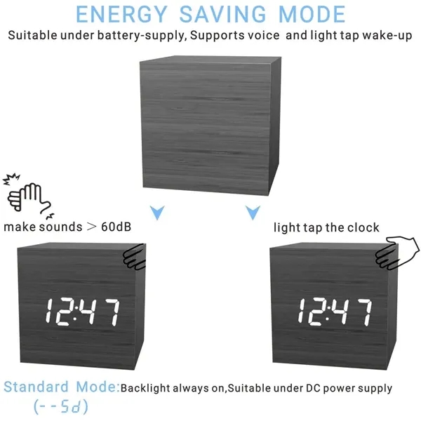 Cube LED Alarm Clock - Cube LED Alarm Clock - Image 6 of 6