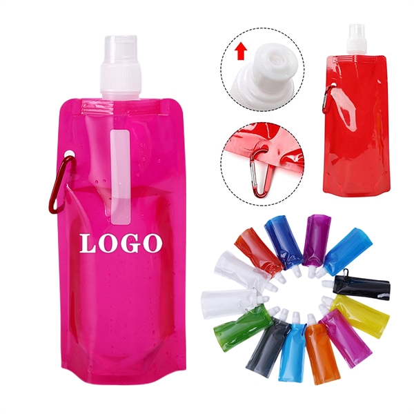 17Oz Sport Folding Water Bottle - 17Oz Sport Folding Water Bottle - Image 0 of 3