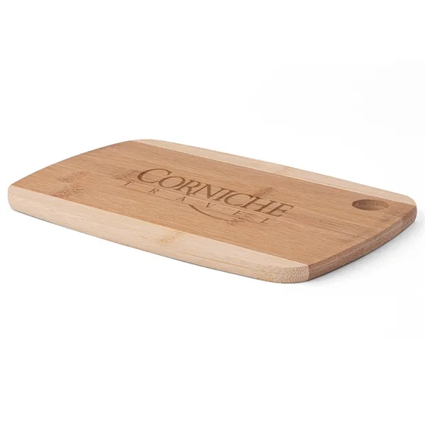 The Camden 9-Inch Two-Tone Bamboo Cutting Board - The Camden 9-Inch Two-Tone Bamboo Cutting Board - Image 2 of 5