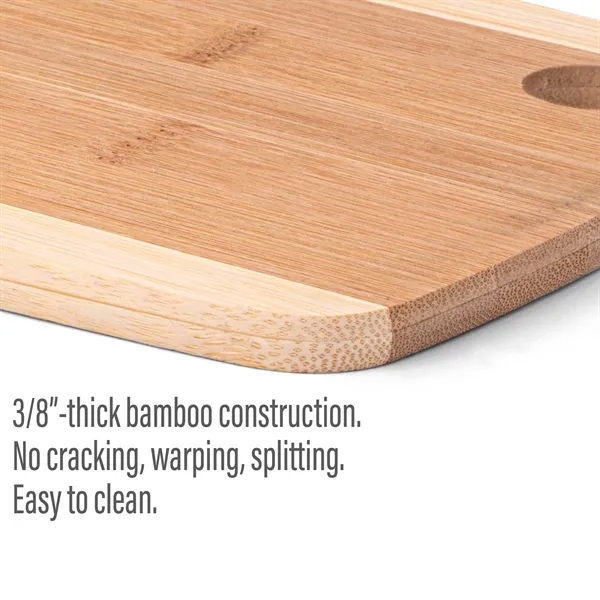 The Camden 9-Inch Two-Tone Bamboo Cutting Board - The Camden 9-Inch Two-Tone Bamboo Cutting Board - Image 4 of 5