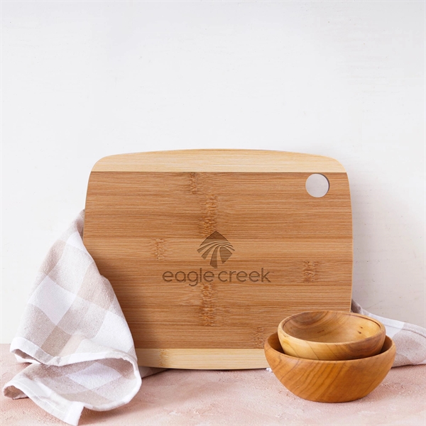 The Gosford 11-Inch Two-Tone Bamboo Cutting Board - The Gosford 11-Inch Two-Tone Bamboo Cutting Board - Image 2 of 5