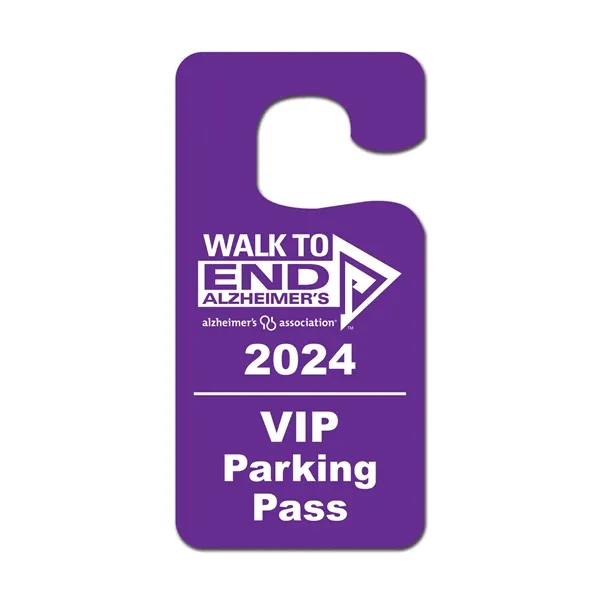 Parking Permit - Rear View Mirror Hanger - Rectangle Rounded