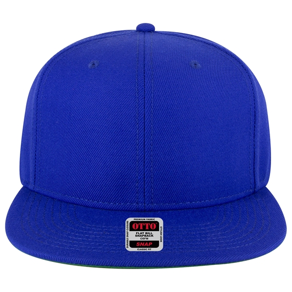 Wool Blend Twill Round Flat Visor "SNAP" 6 Panel Hat - Wool Blend Twill Round Flat Visor "SNAP" 6 Panel Hat - Image 3 of 193