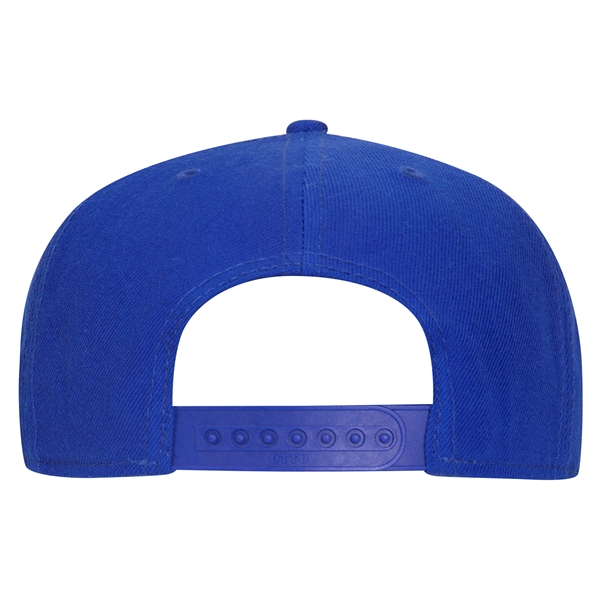 Wool Blend Twill Round Flat Visor "SNAP" 6 Panel Hat - Wool Blend Twill Round Flat Visor "SNAP" 6 Panel Hat - Image 8 of 193