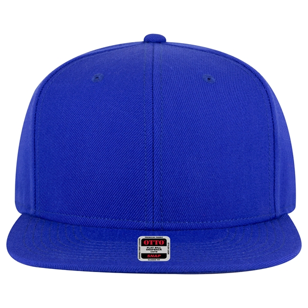 Wool Blend Twill Round Flat Visor "SNAP" 6 Panel Hat - Wool Blend Twill Round Flat Visor "SNAP" 6 Panel Hat - Image 6 of 193
