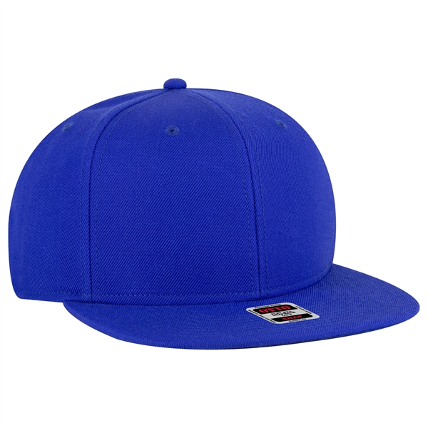 Wool Blend Twill Round Flat Visor "SNAP" 6 Panel Hat - Wool Blend Twill Round Flat Visor "SNAP" 6 Panel Hat - Image 4 of 193