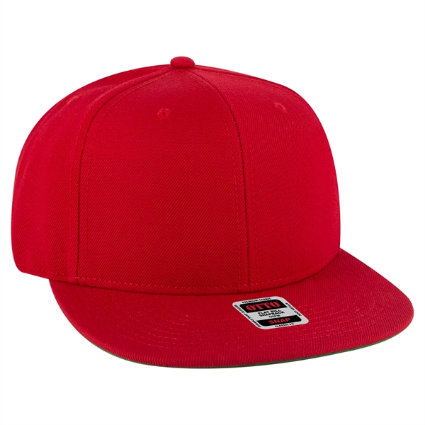 Wool Blend Twill Round Flat Visor "SNAP" 6 Panel Hat - Wool Blend Twill Round Flat Visor "SNAP" 6 Panel Hat - Image 10 of 193