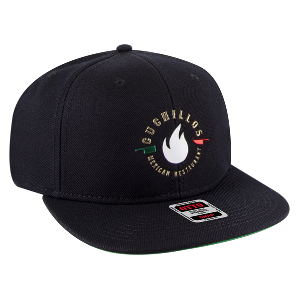 Wool Blend Twill Round Flat Visor "SNAP" 6 Panel Hat - Wool Blend Twill Round Flat Visor "SNAP" 6 Panel Hat - Image 0 of 193