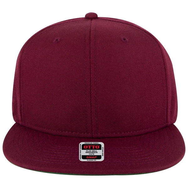 Wool Blend Twill Round Flat Visor "SNAP" 6 Panel Hat - Wool Blend Twill Round Flat Visor "SNAP" 6 Panel Hat - Image 56 of 193