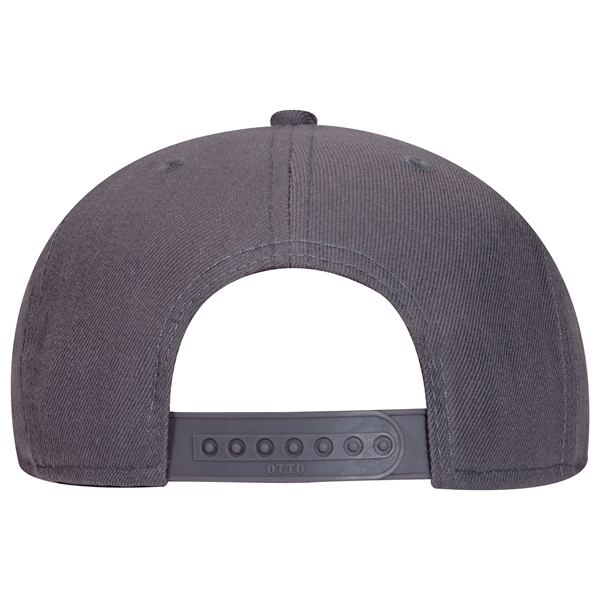 Wool Blend Twill Round Flat Visor "SNAP" 6 Panel Hat - Wool Blend Twill Round Flat Visor "SNAP" 6 Panel Hat - Image 64 of 193