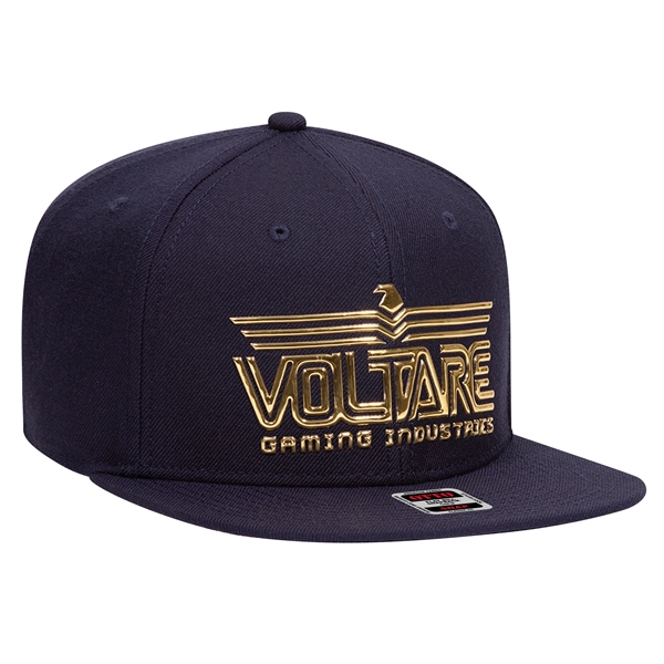 Wool Blend Twill Round Flat Visor "SNAP" 6 Panel Hat - Wool Blend Twill Round Flat Visor "SNAP" 6 Panel Hat - Image 76 of 193