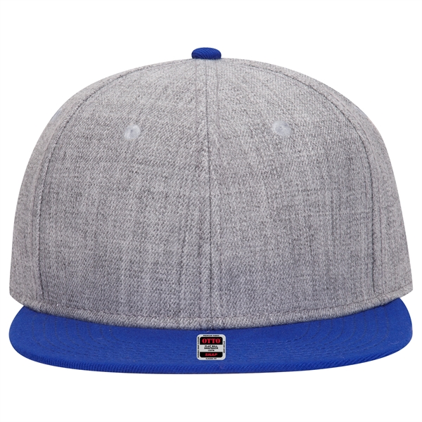Wool Blend Twill Round Flat Visor "SNAP" 6 Panel Hat - Wool Blend Twill Round Flat Visor "SNAP" 6 Panel Hat - Image 79 of 193