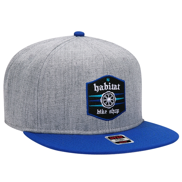 Wool Blend Twill Round Flat Visor "SNAP" 6 Panel Hat - Wool Blend Twill Round Flat Visor "SNAP" 6 Panel Hat - Image 80 of 193